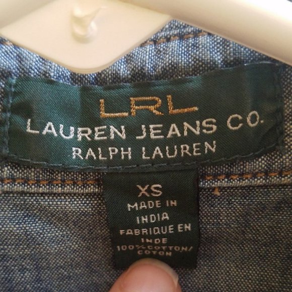 Lauren Ralph Lauren Cotton Chambray Shirt size XS - Picture 3 of 5